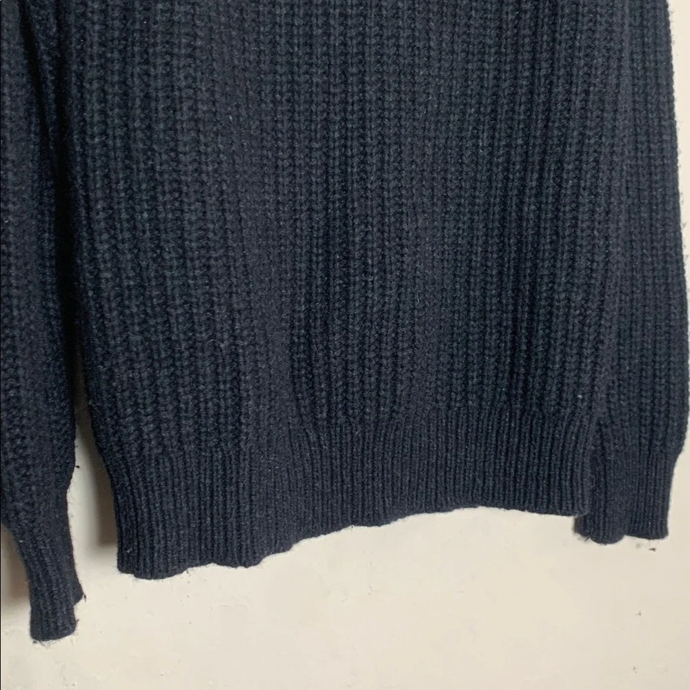 AllSaints Yak Wool Blend Black MAST FUNNEL NECK SWEATER MENS Size XS